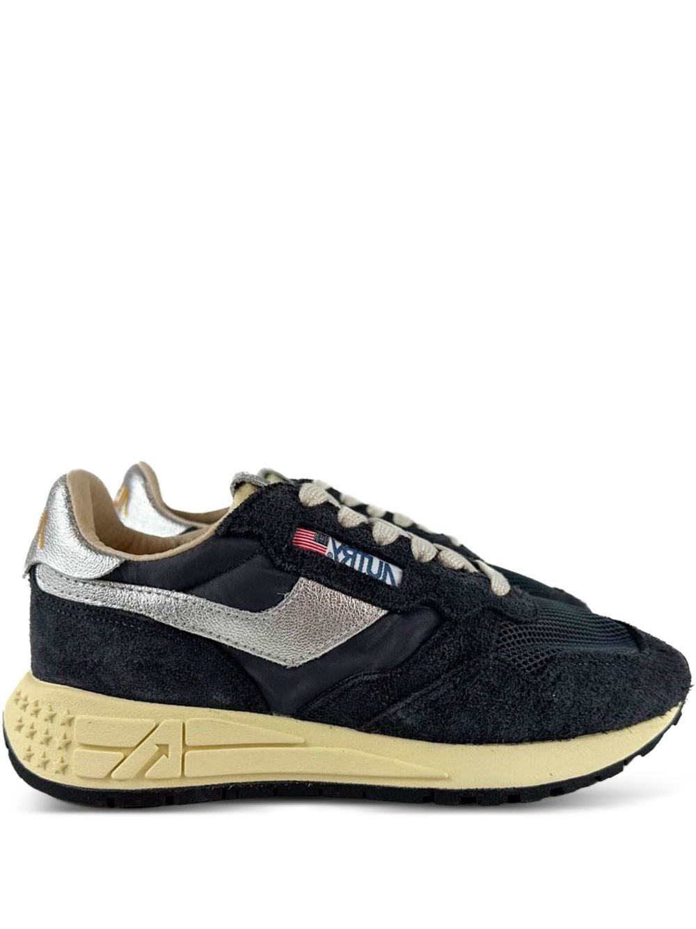 Mesh-panel retro sneakers - Blue