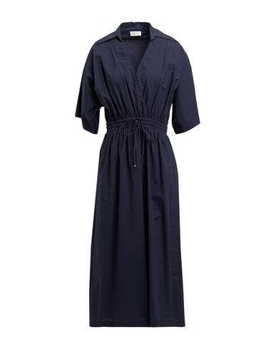 Woman Midi dress Midnight blue Size 12 Cotton