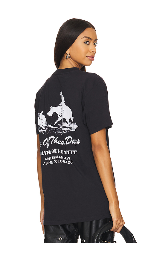 ONE OF THESE DAYS x FWRD Silver Queen City Tee in Black