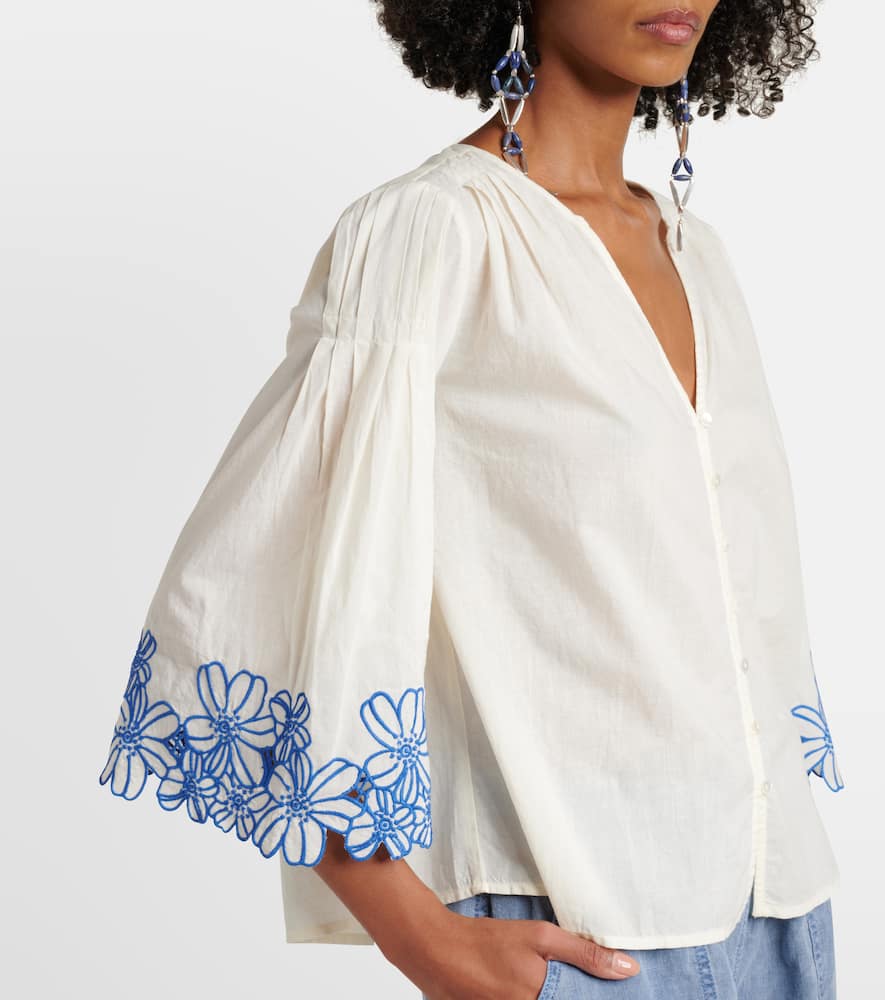 Blake embroidered cotton blouse