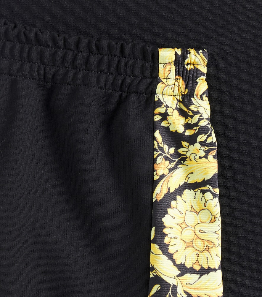 Barocco twill-trimmed jersey shorts