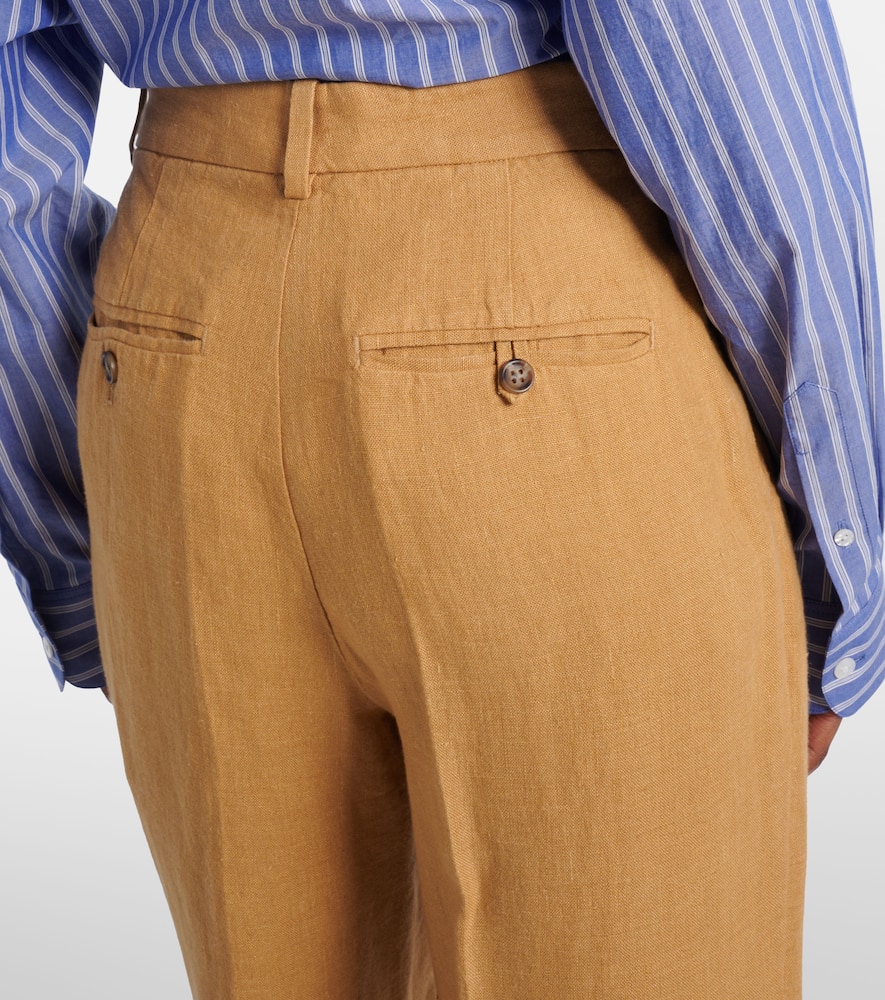 Linen wide-leg pants