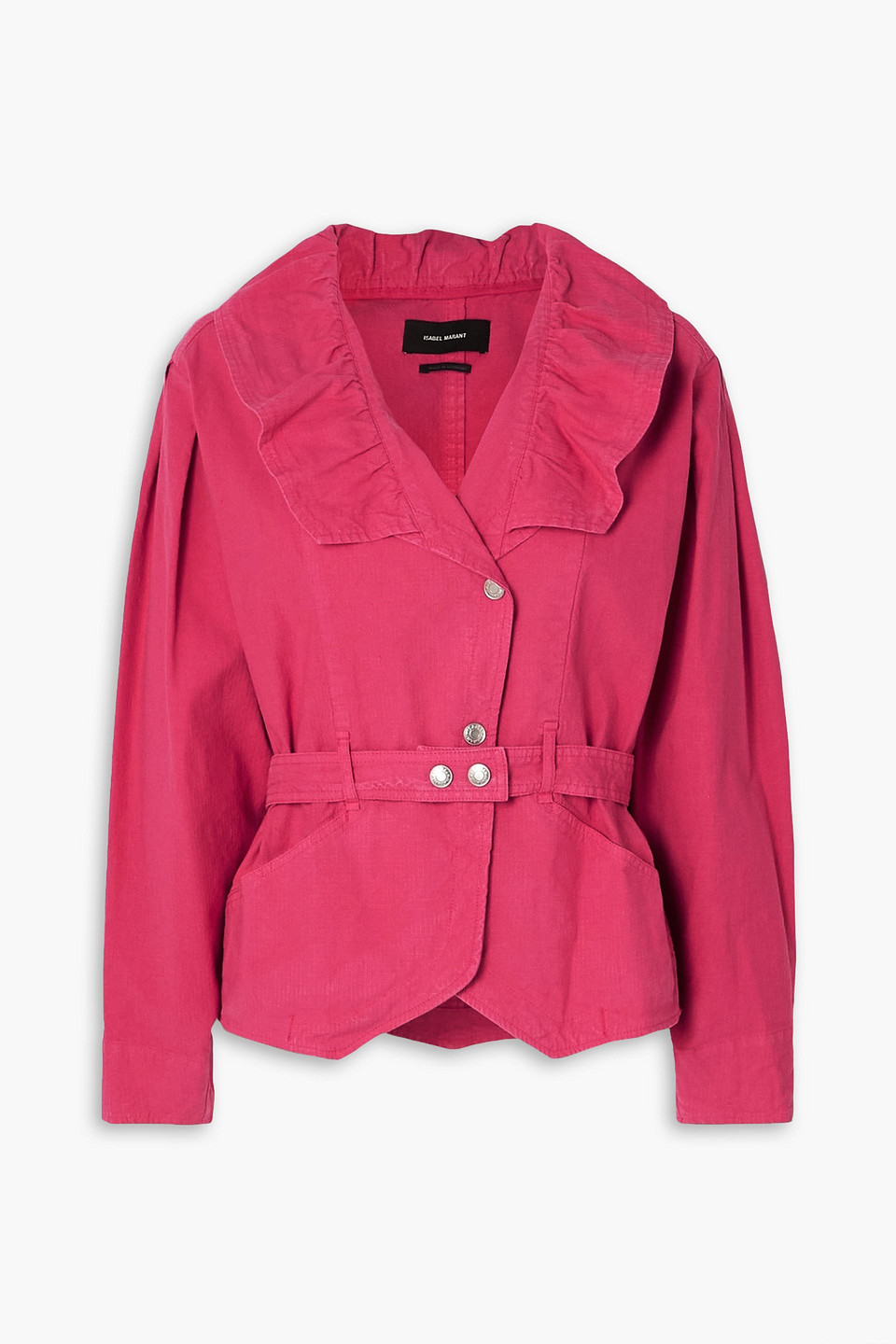 Epaline ruffled linen-blend ripstop jacket