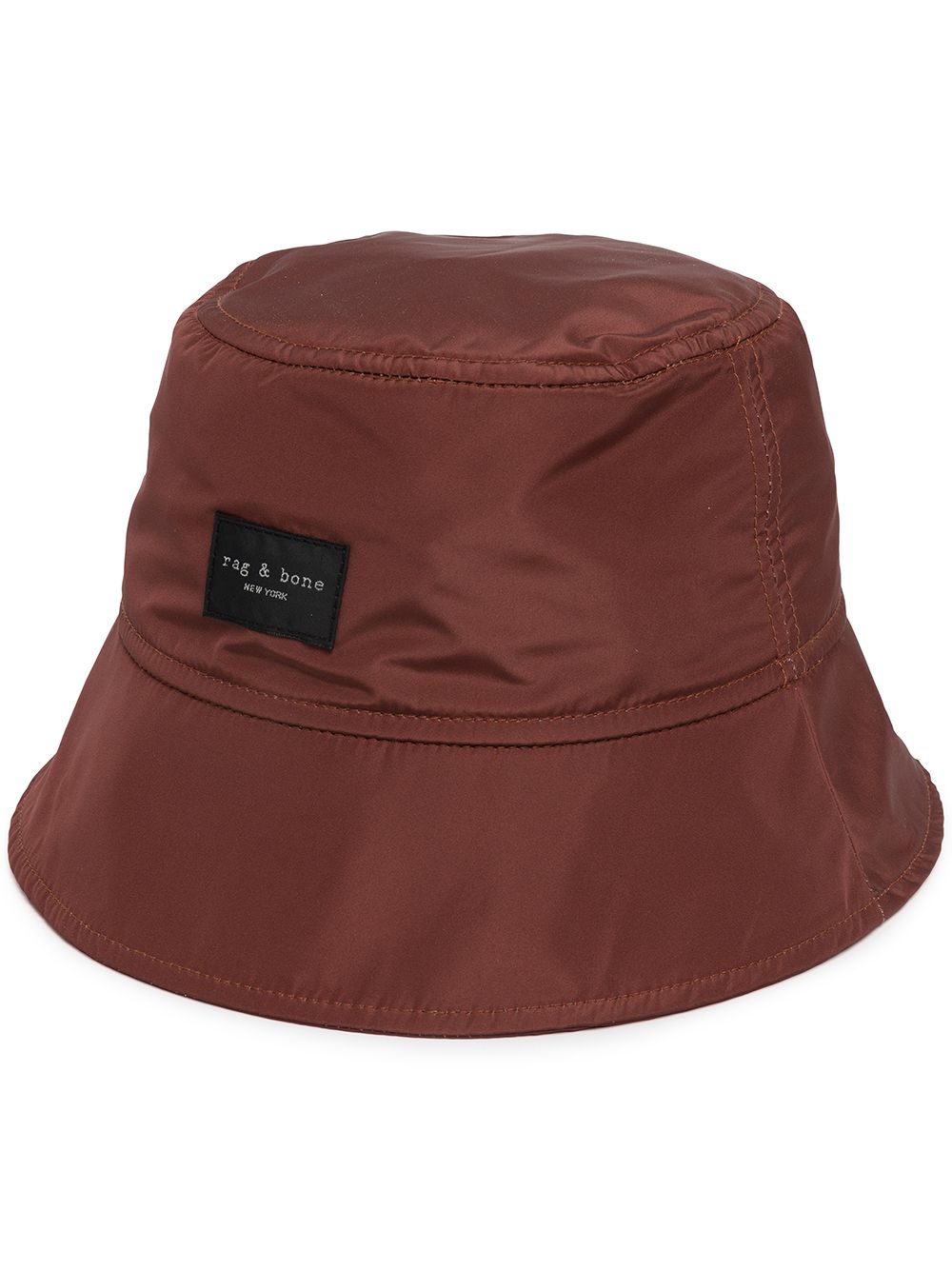 Addison logo-patch bucket hat - White