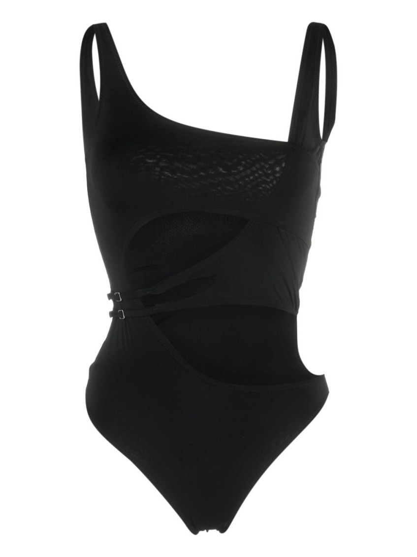 Cut-out high-cut swimsuit - Black