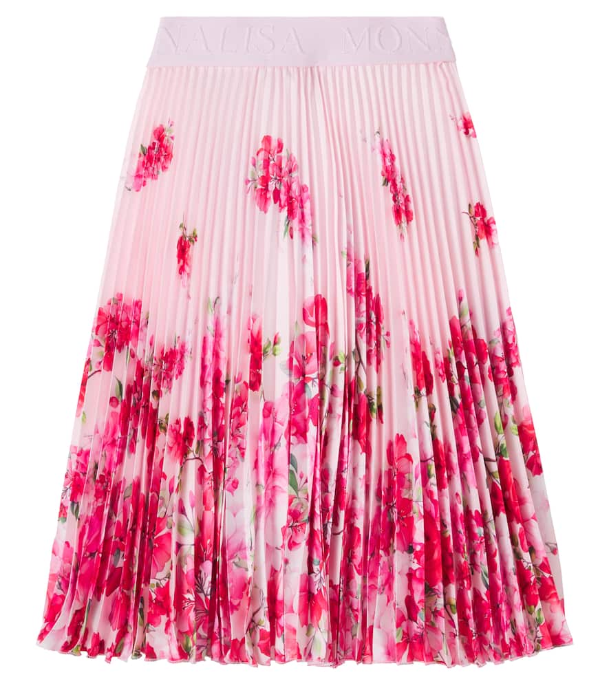 Soleil floral plissé skirt