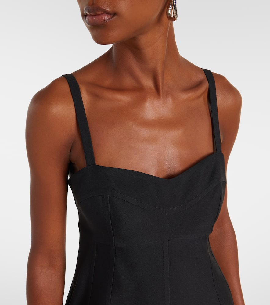 Gabardine midi dress
