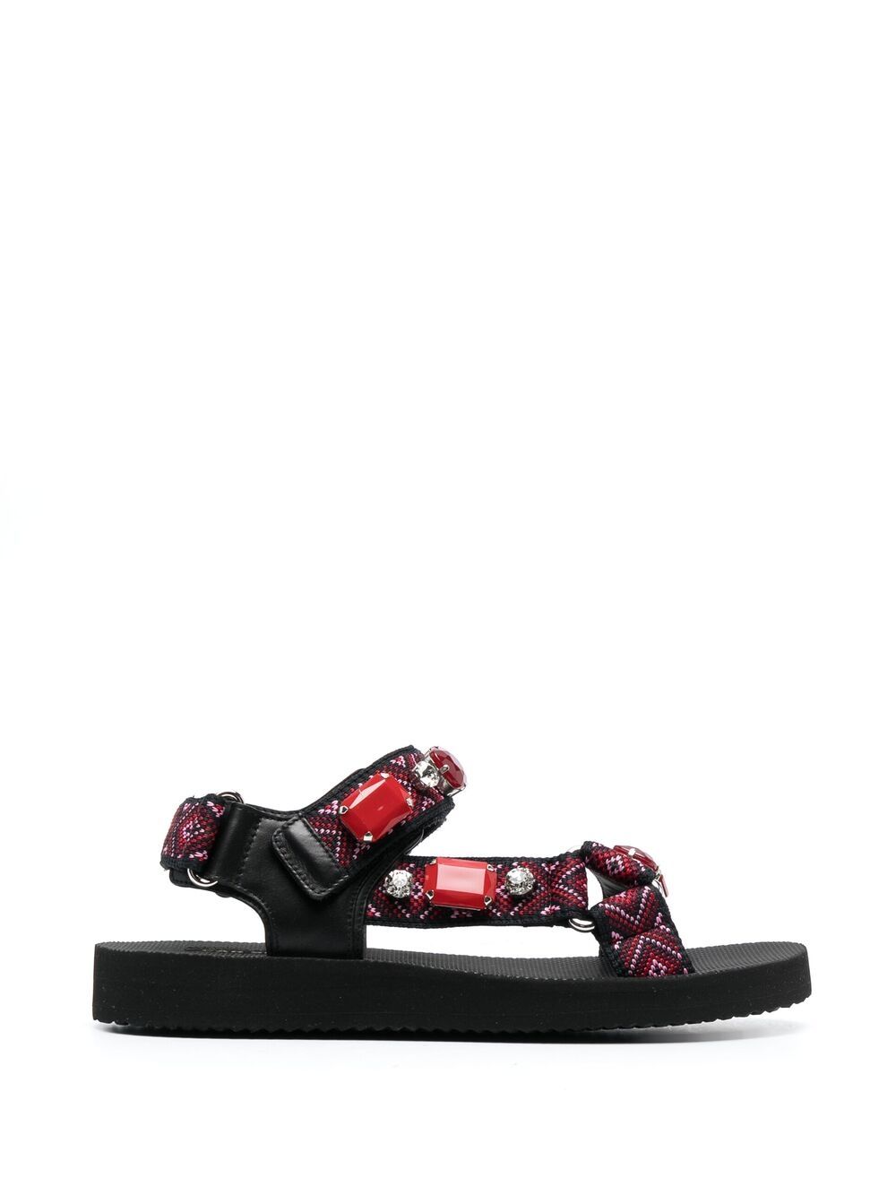 Buckle-fastening sandals - Red