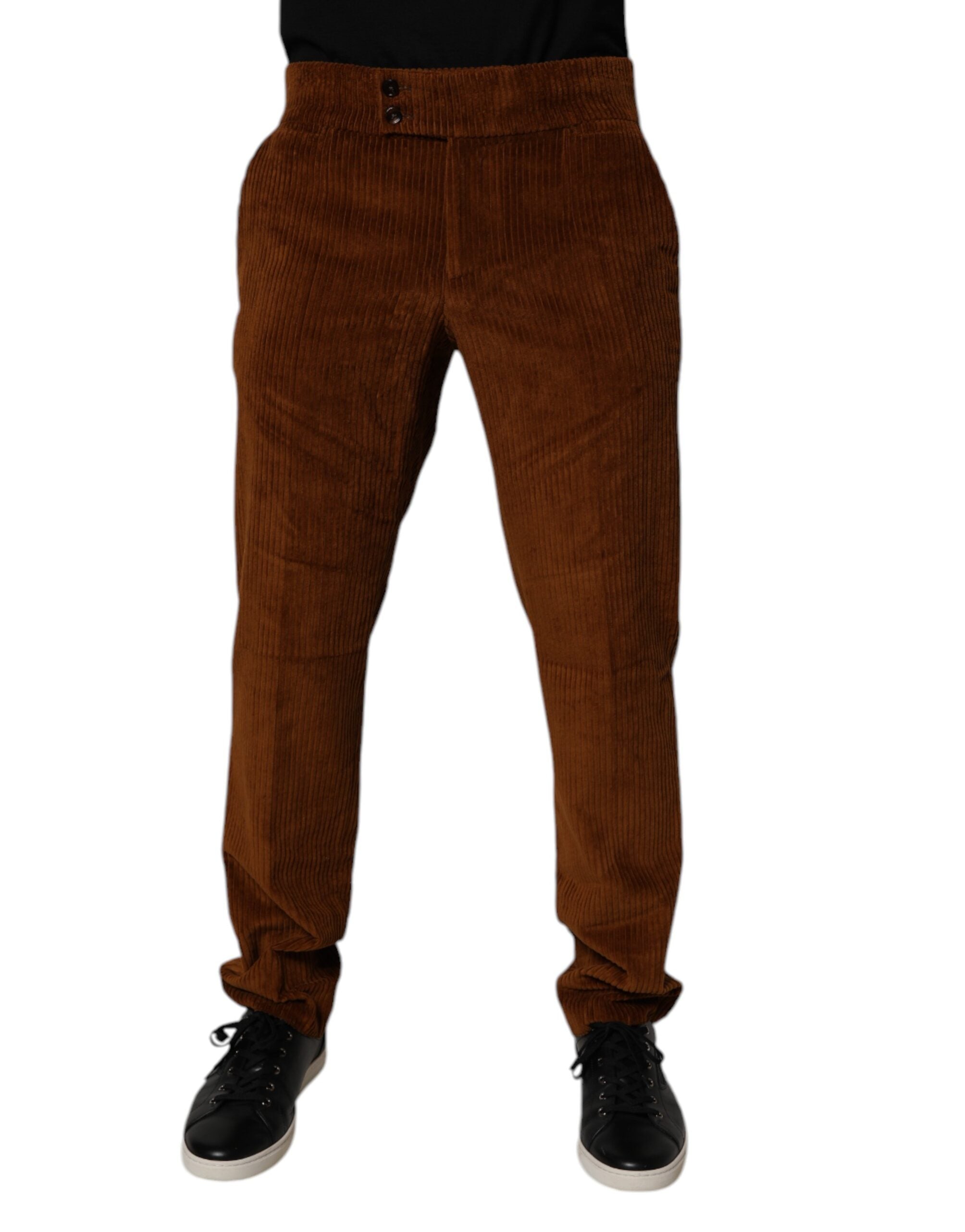 Corduroy Cotton Trousers — Brown