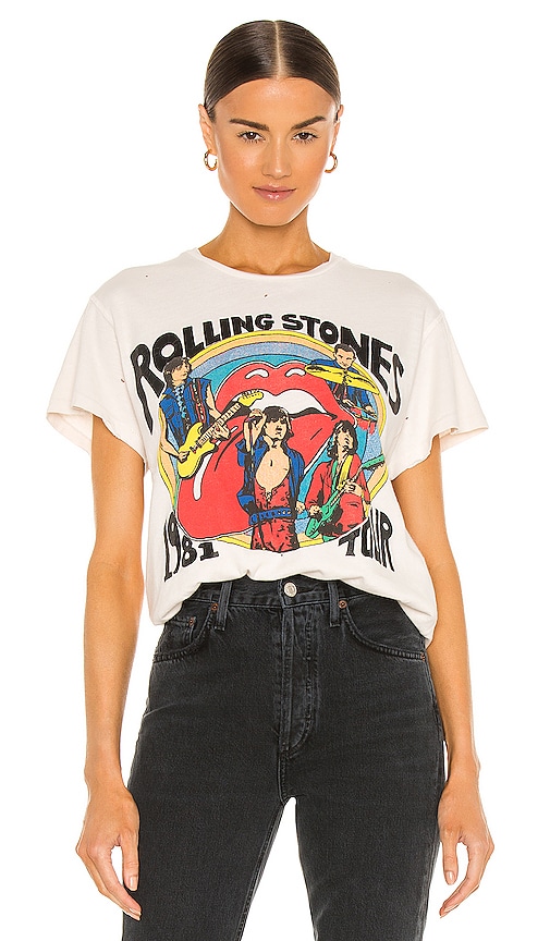 Madeworn The Rolling Stones Tee in White in White.  S. Also in