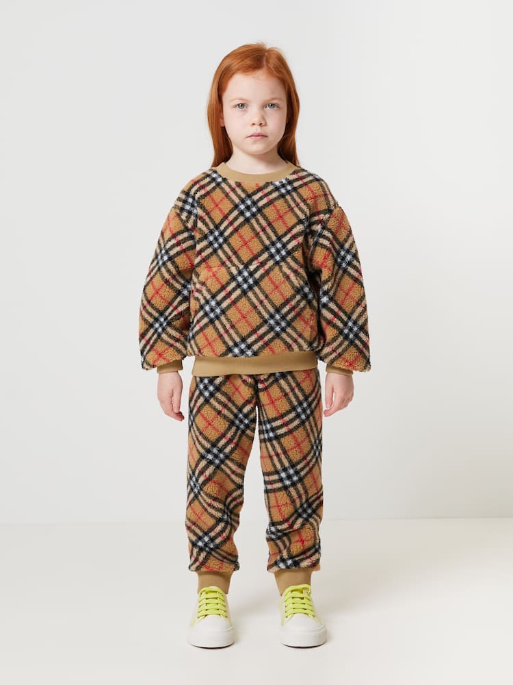 Burberry Check fleece sweatpants