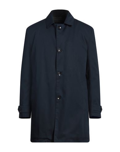 Officina 36 Man Coat Navy Size 42 Polyester, Cotton