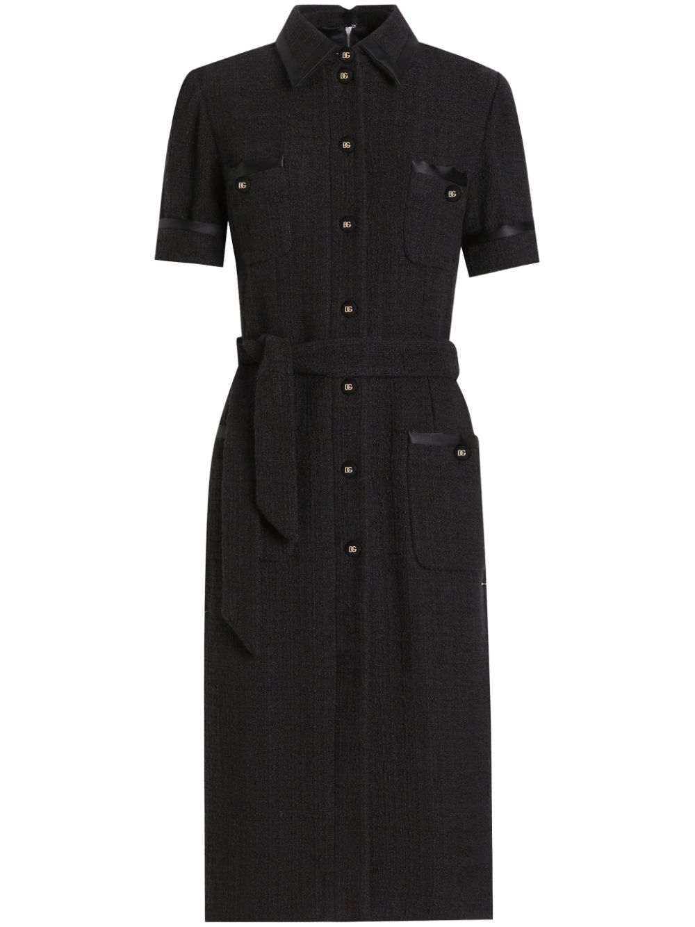 Belted shirtdress - Black