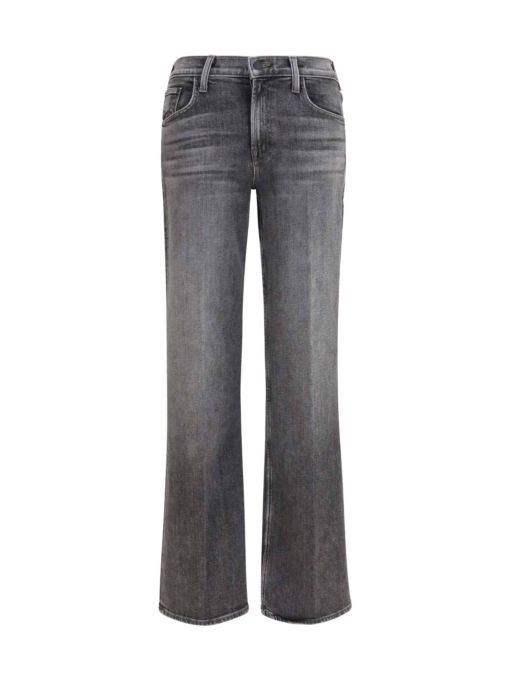 Mid-Rise Bootcut Jeans — Gray
