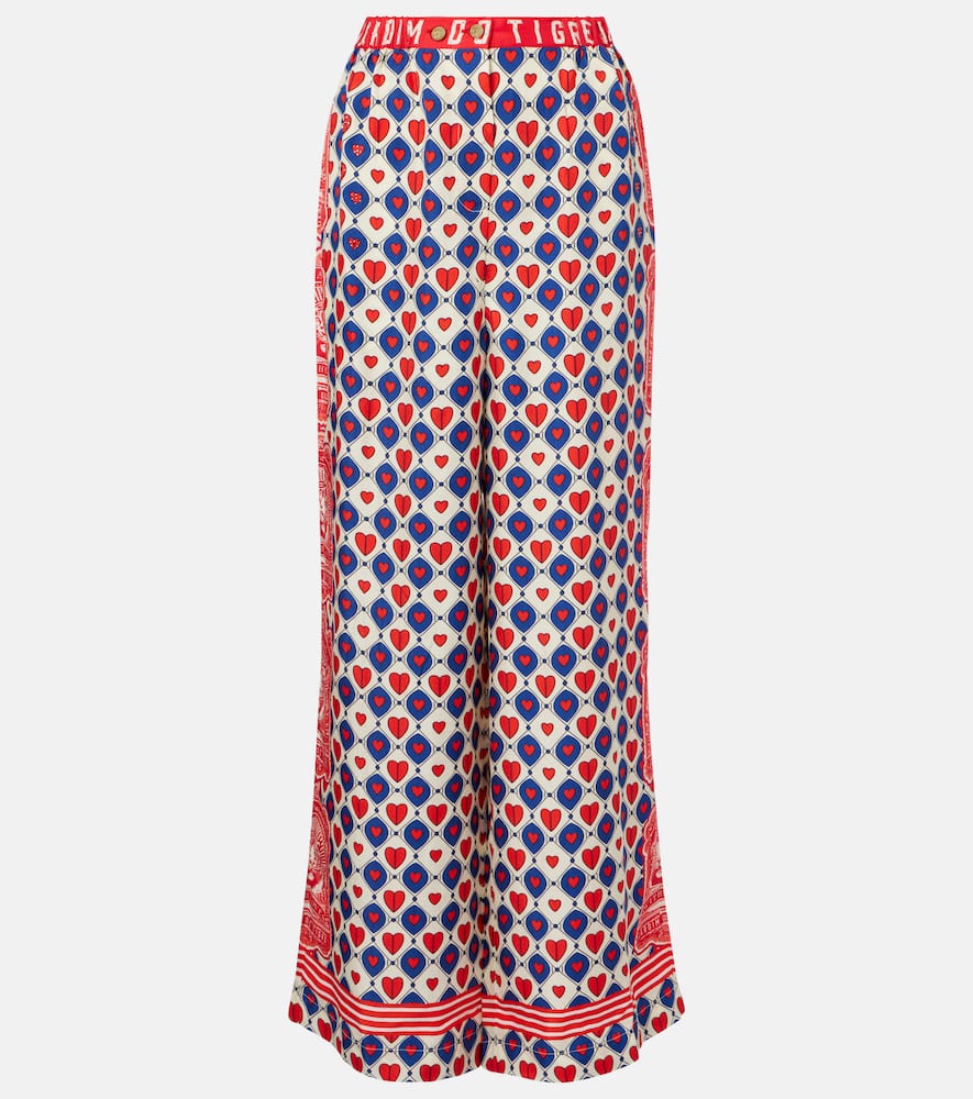 Rinse & Roar silk wide-leg pants