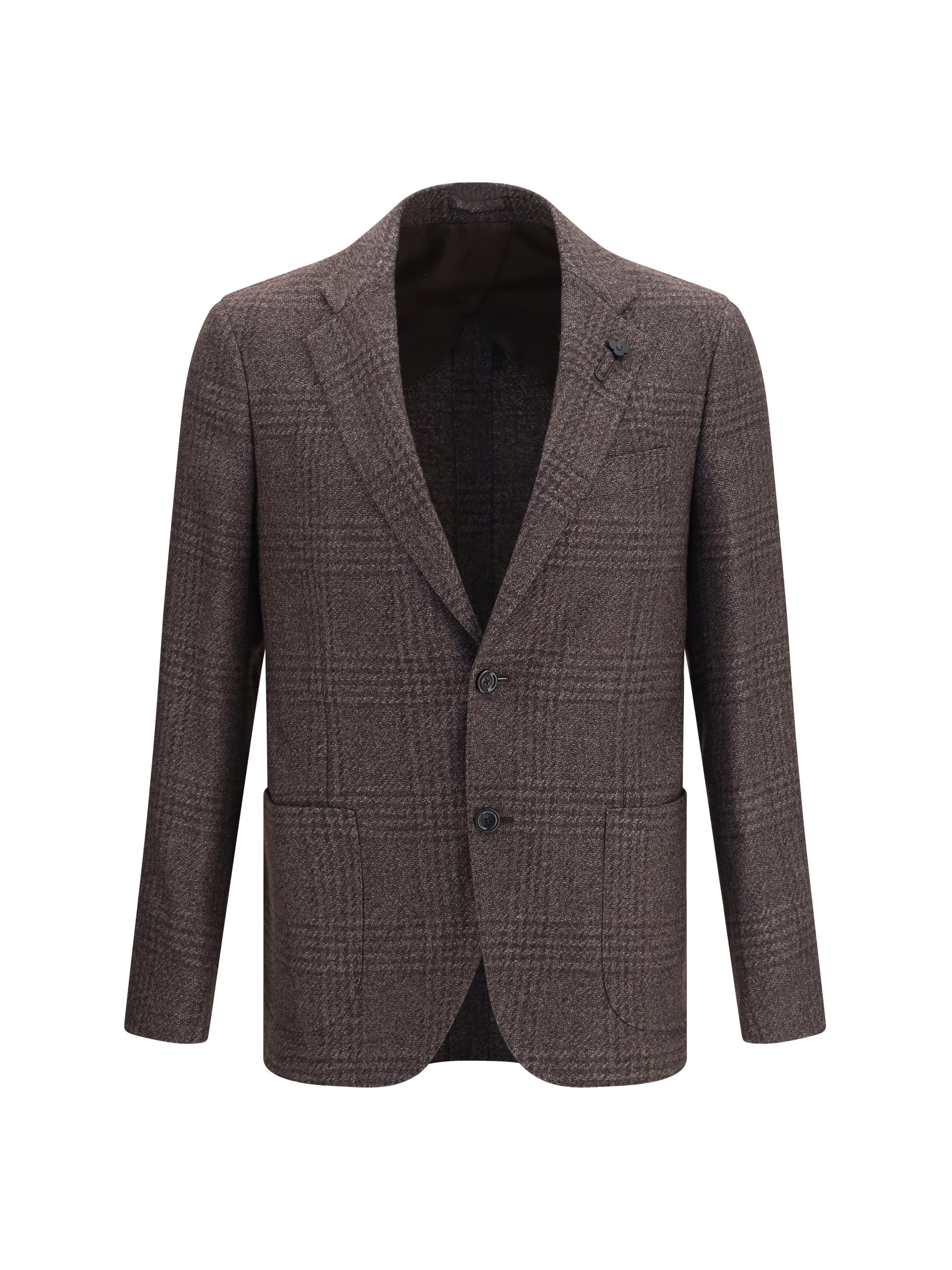Wool-Blend Blazer — Gray