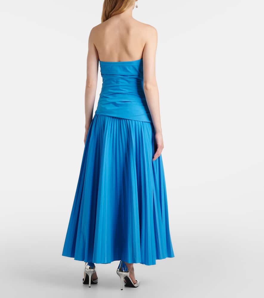 Arie strapless cotton-blend midi dress