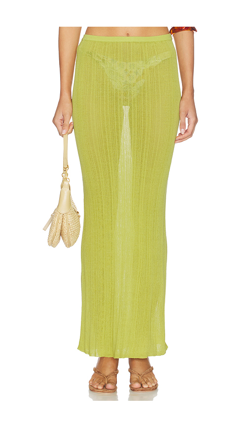 Solid & Striped The Rianne Skirt in Green. - XS also in S, M
