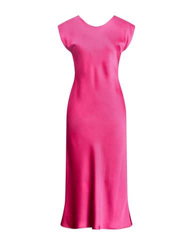 Woman Midi dress Fuchsia Size 4 Polyester