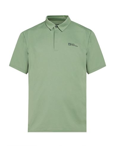 Man Polo shirt Light green Size M Polyester