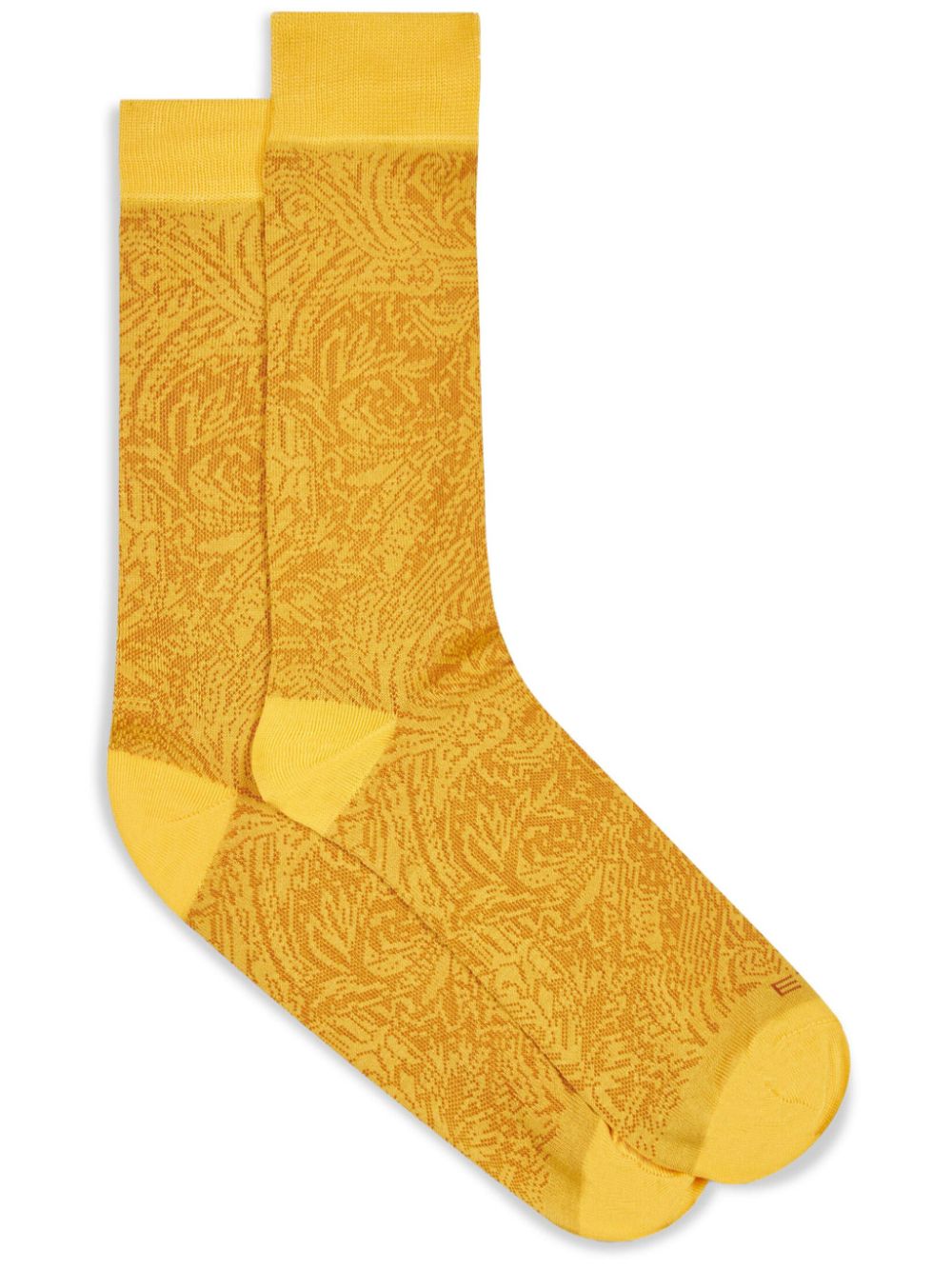 Paisley-jacquard socks - Green