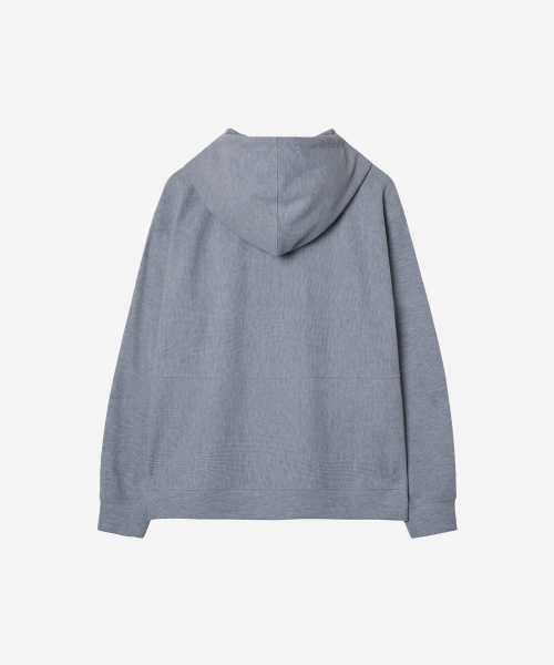 DEV:10 Waffle Henley Neck Hoodie T-Shirt_Melange Gray