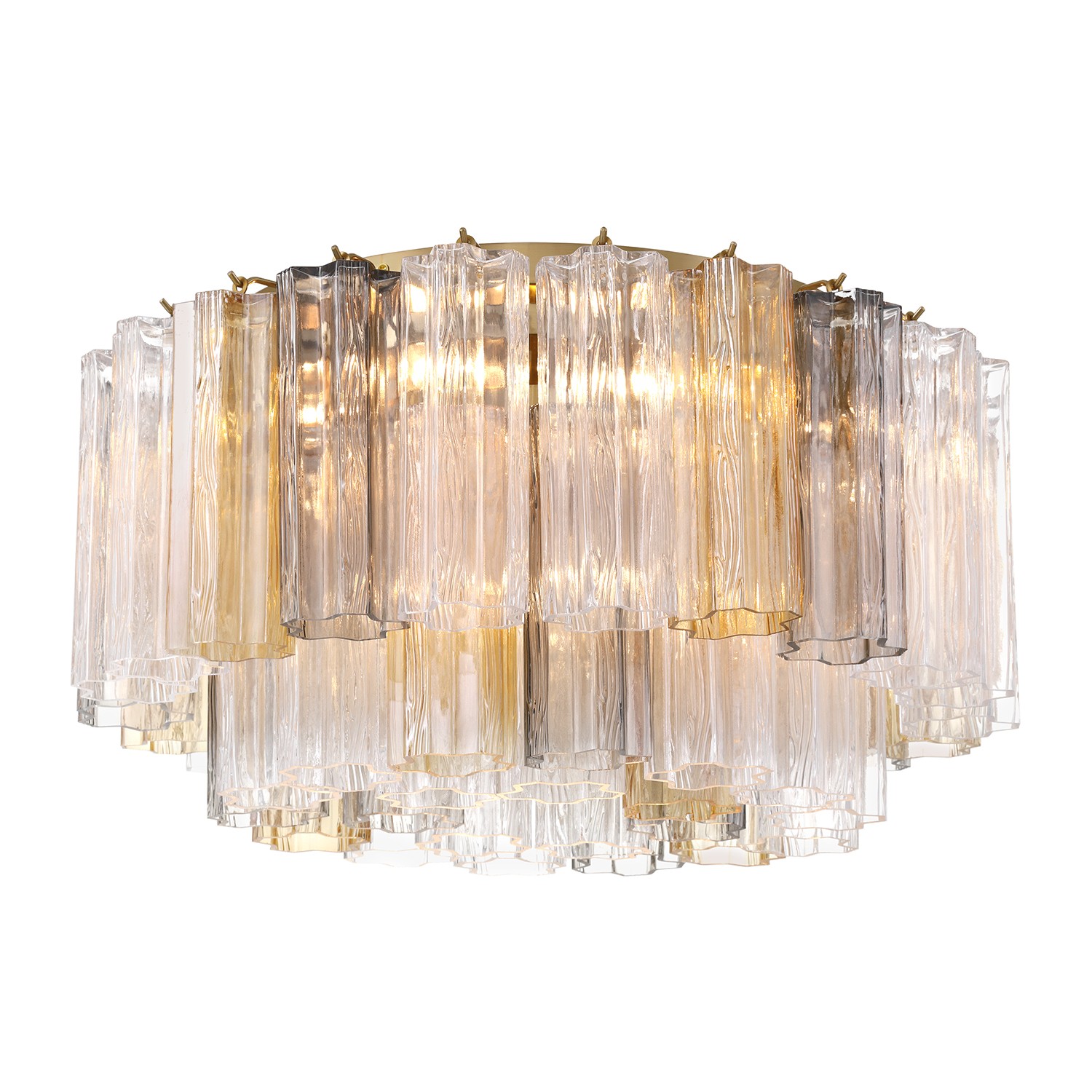 Aged Brass Flush Mount from the Addis Collection