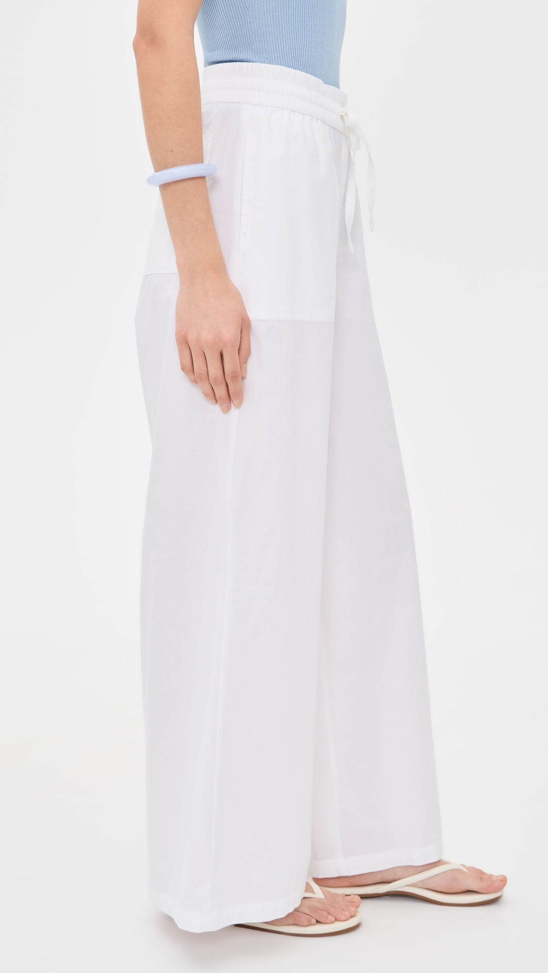 Mallory Poplin Pants White