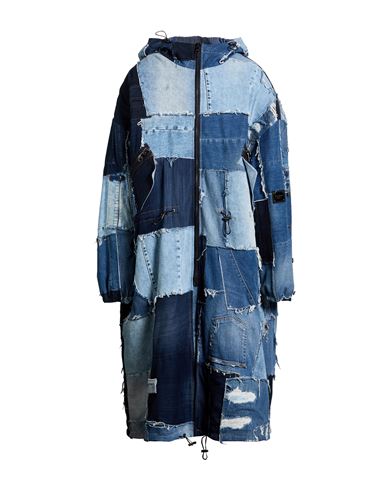 Man Denim outerwear Blue Size 38 Cotton, Elastane