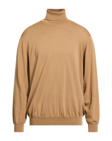 Man Turtleneck Beige Size 46 Merino Wool