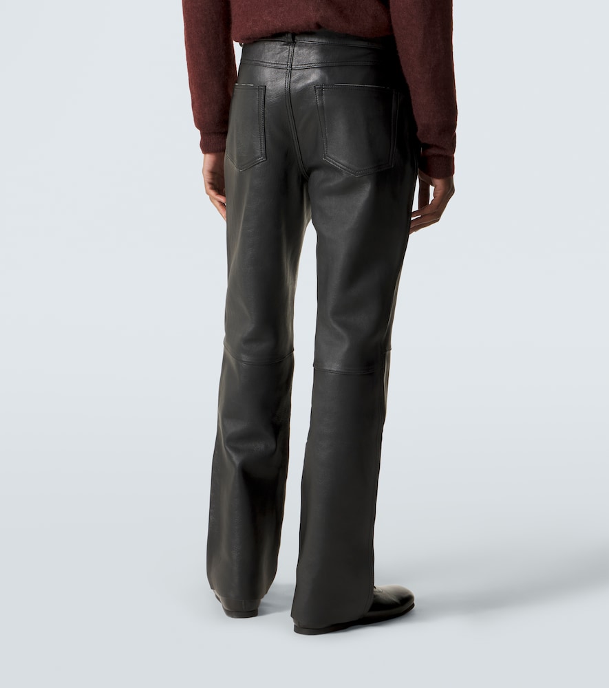 Carlson Cut straight leather pants