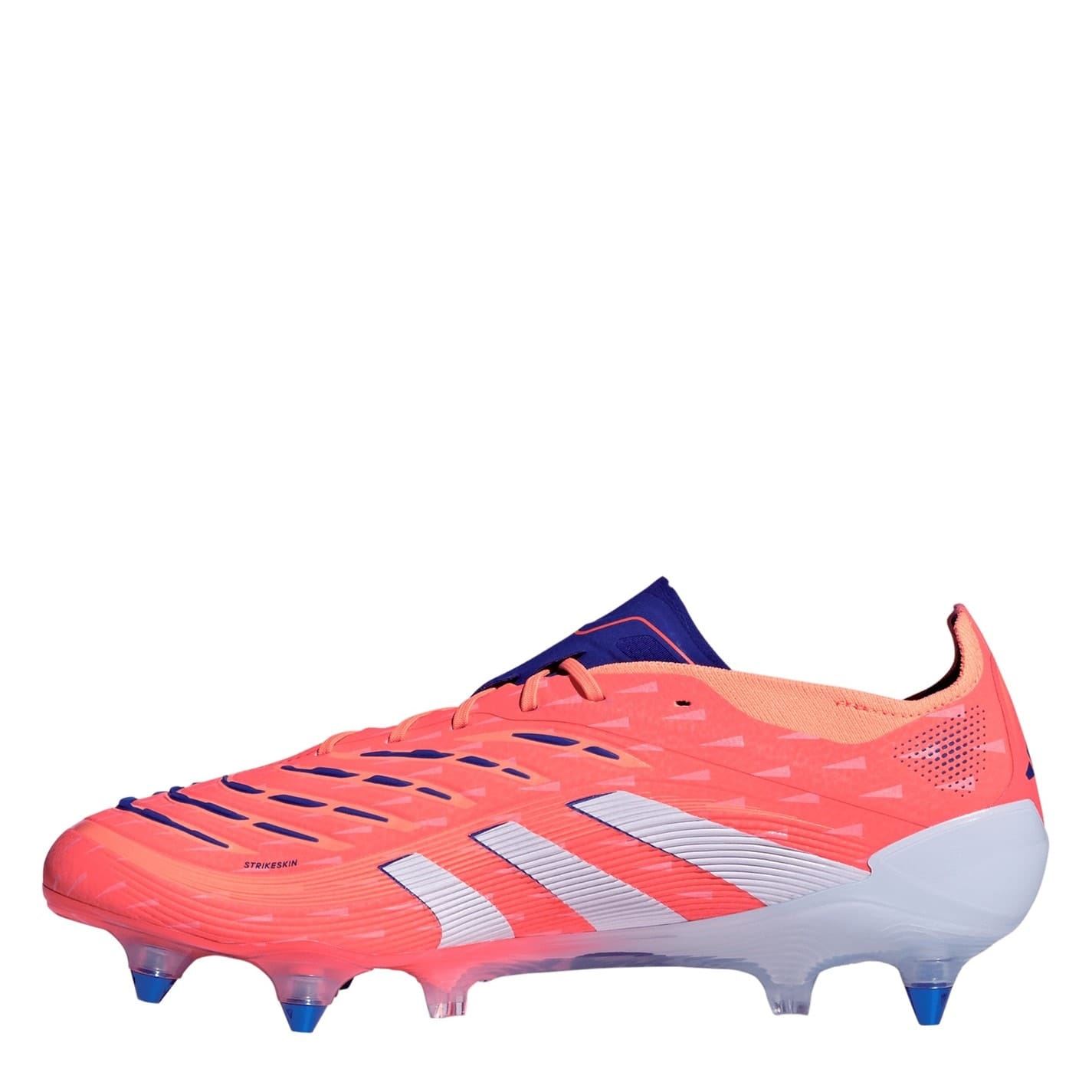 Adidas Mens Predator Elite Soft Ground Football Boots in Orange/White