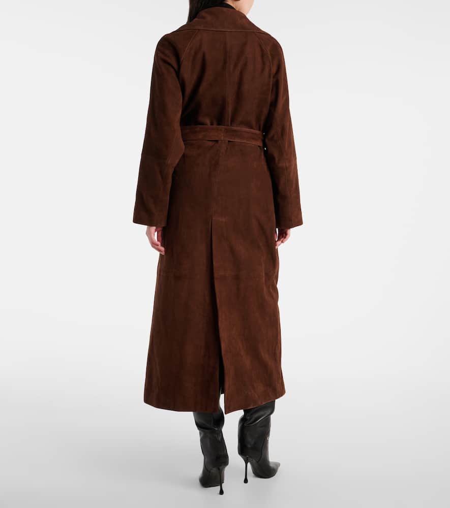 Althea suede wrap coat