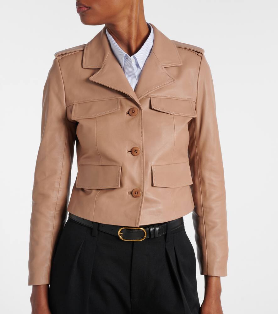Sleek Statement cropped leather jacket