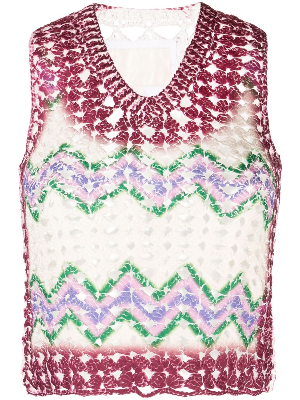 PONDER.ER cut-out crew-neck tank top - Multicolour