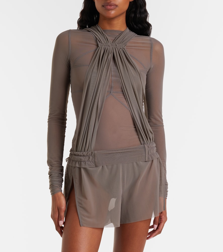 Temple sheer tulle top