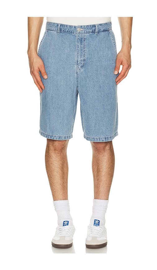 Dunst Linen Denim Shorts in Blue. - M also in L, XL/1X