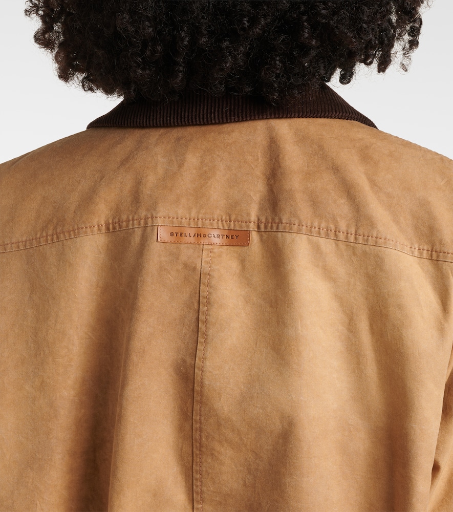 Corduroy-trimmed cotton field jacket