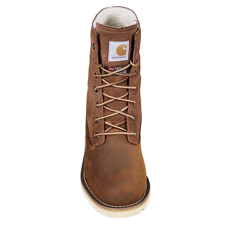 Women's Sherpa Lined Waterproof Winter Booties (Brown)