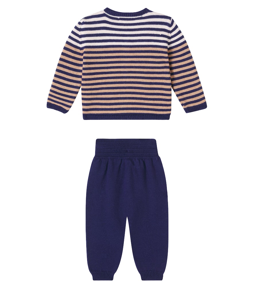Baby Pinto striped cardigan and pants set