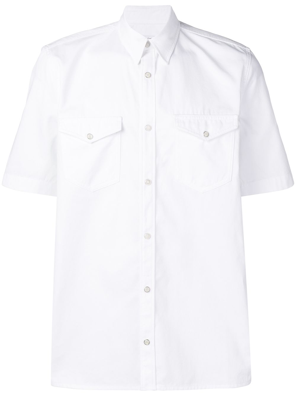 Logo side-stripe shirt - White