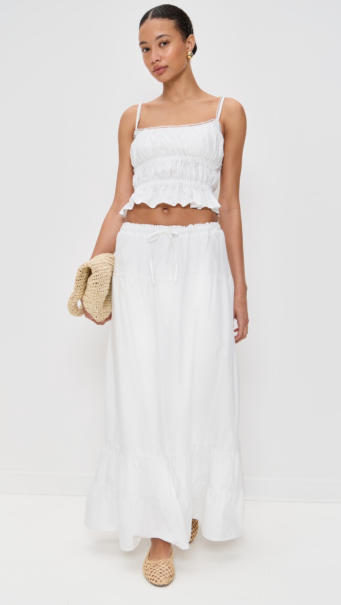 Peixoto Riley Maxi Skirt White