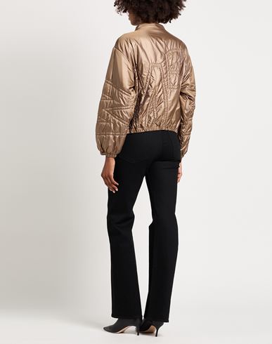 Woman Puffer Taupe Size 6 Polyethylene, Nylon