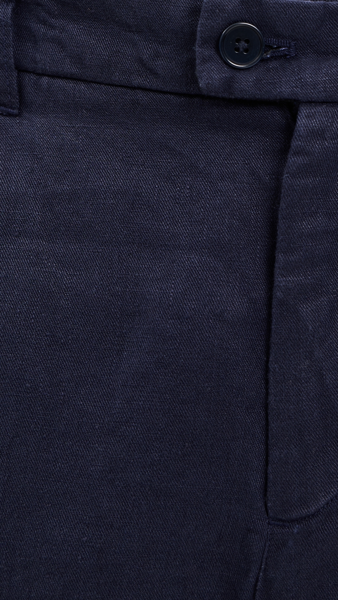 Linen Double Pleated Shorts Navy