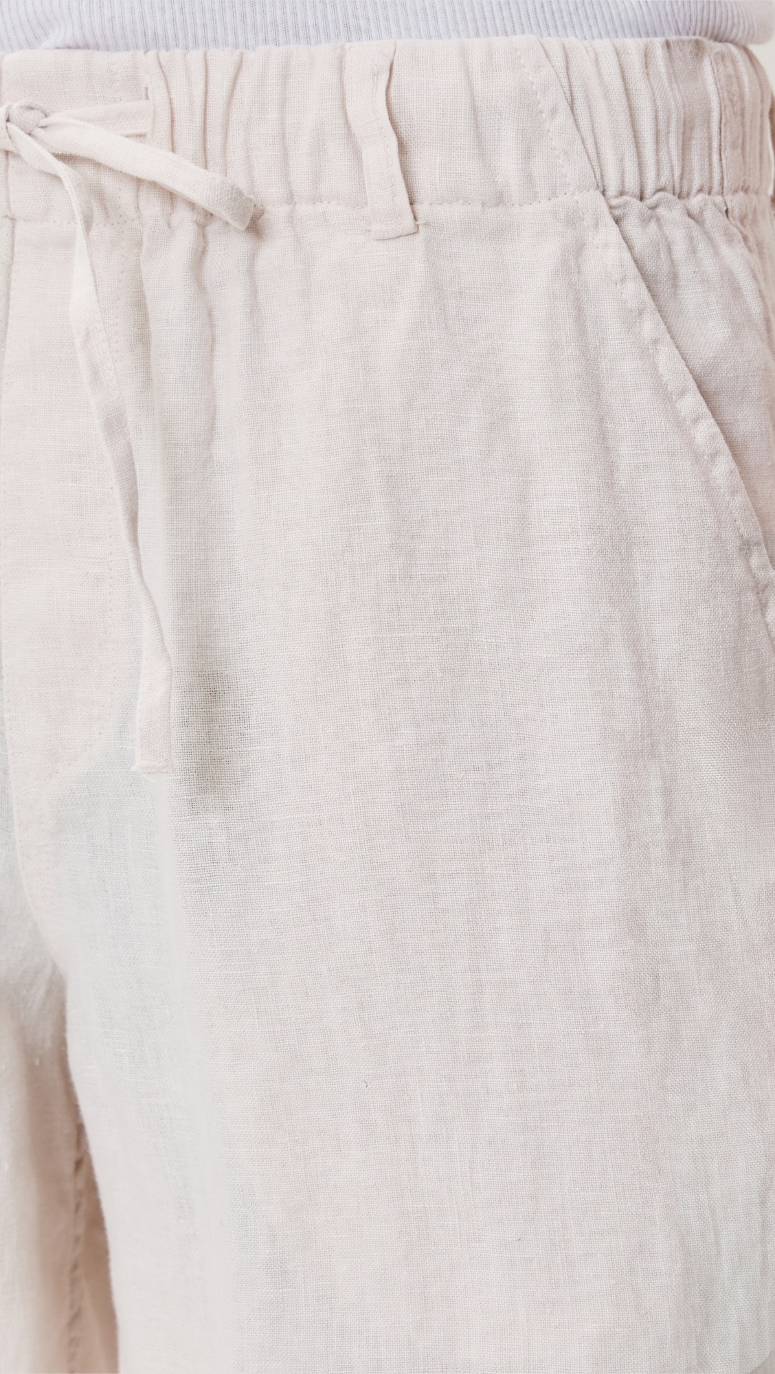 Bather Pearl Linen Leisure Shorts 6.25 White