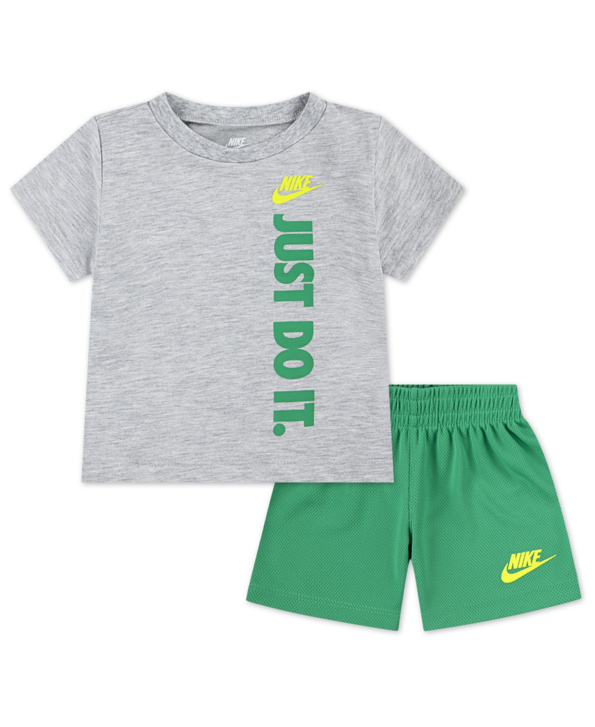Baby Boys 2-Piece Graphic T-Shirt and French Terry Shorts Set - Stadium Green