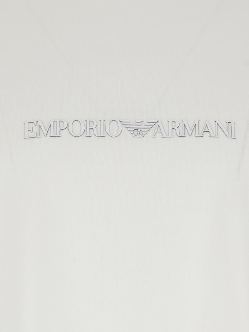 Emporio Armani - logo cotton crew neck short sleeve t-shirt