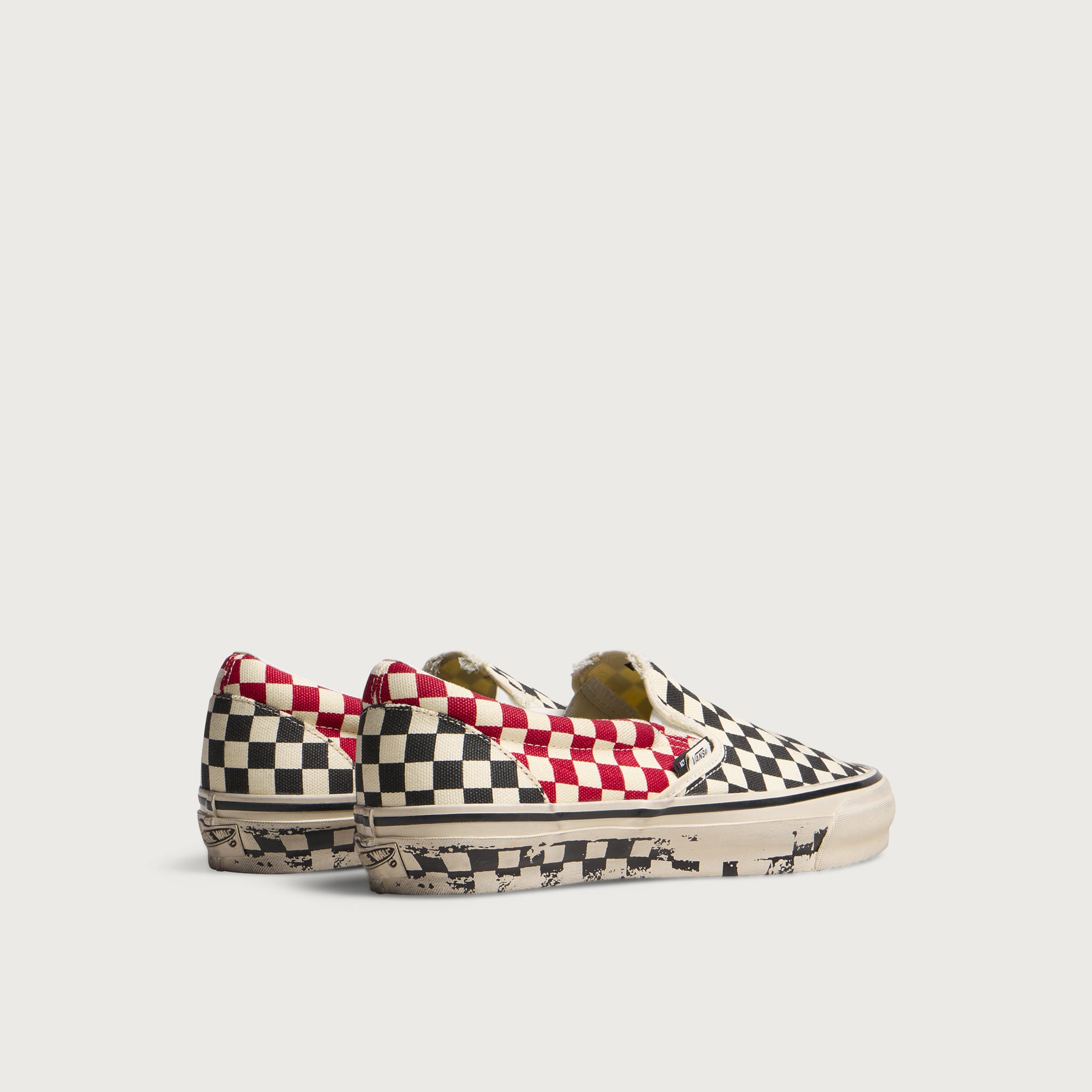 Men's A.O.D. LX Classic Slip-On 98 Black/Red Checkerboard