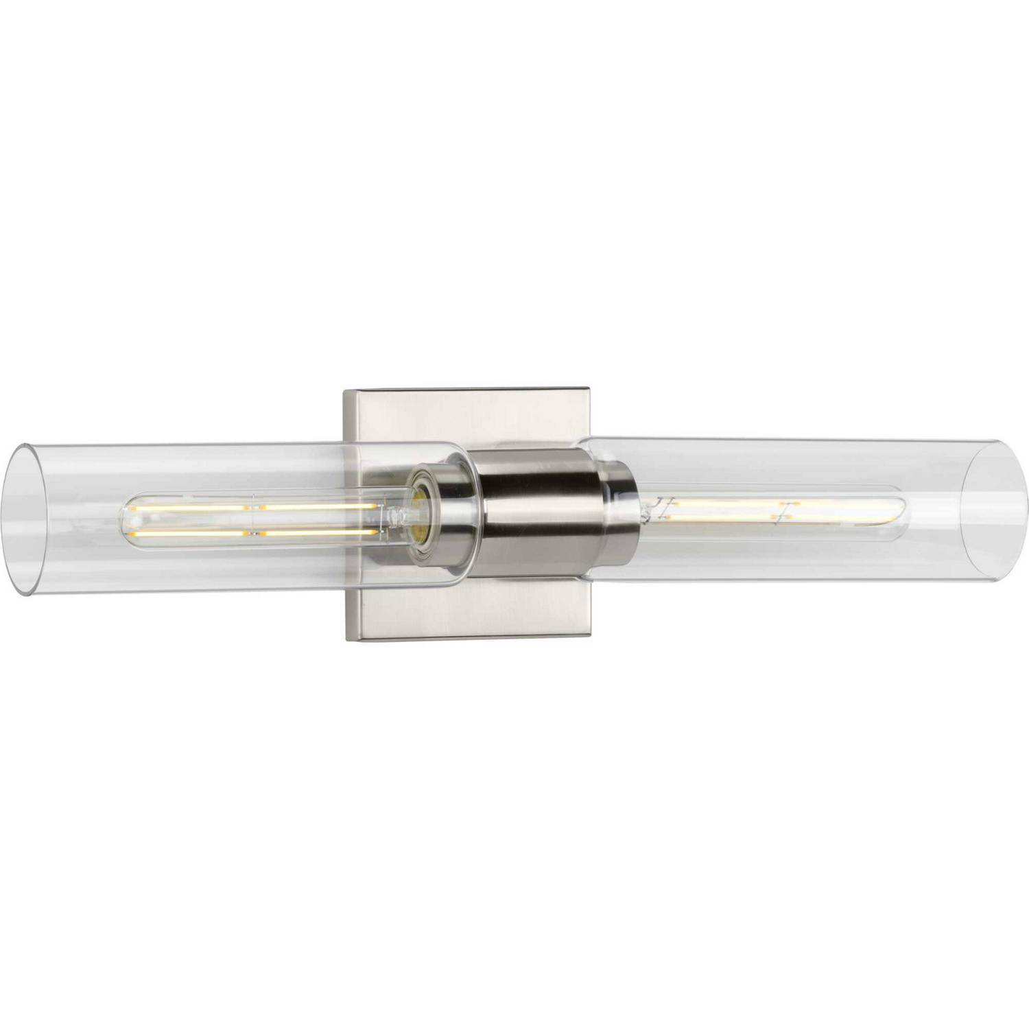 Brushed Nickel Two Light Bath Bracket from the Clarion Collection
