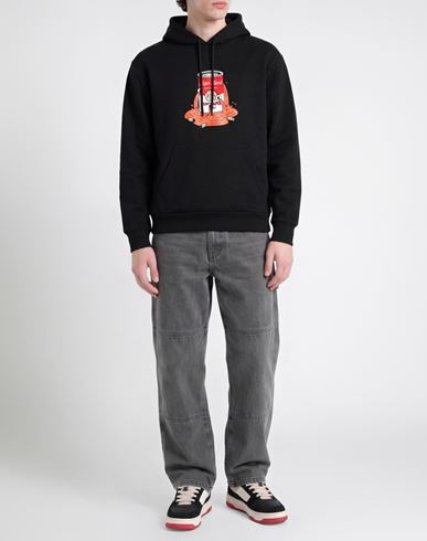 Man Sweatshirt Black Size XL Cotton